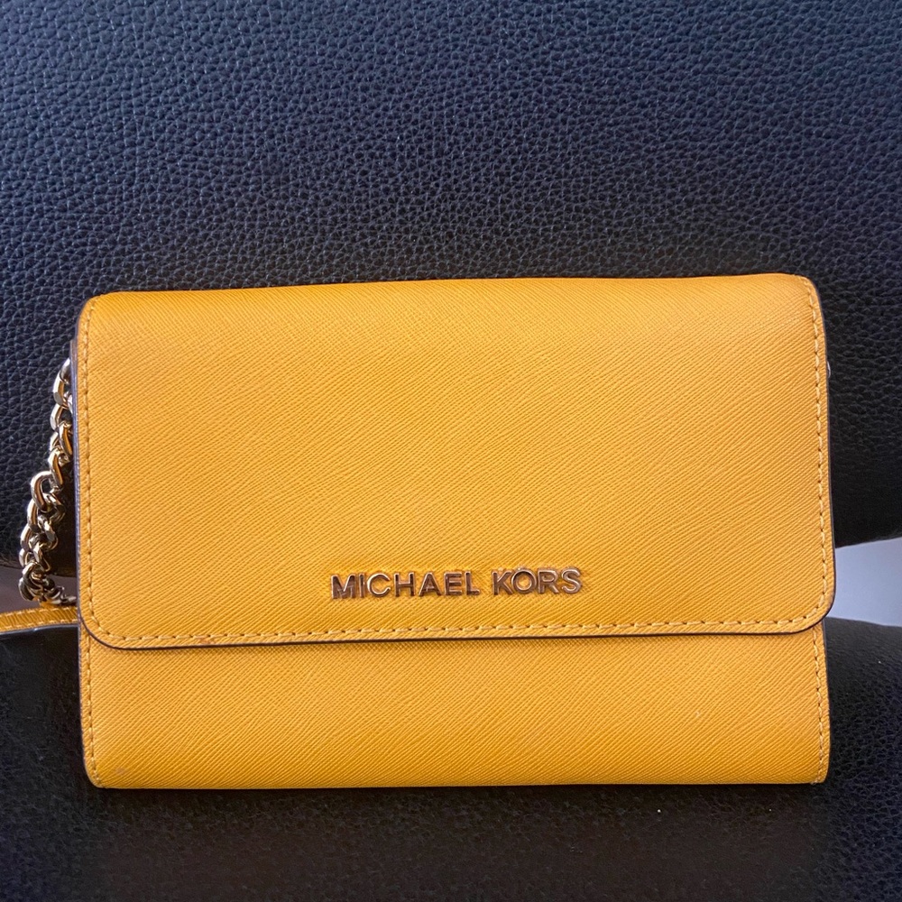 Yellow Michael Kors Cross Body Purse